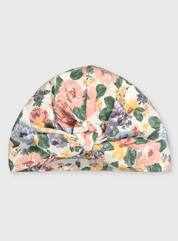 Buy Cream Floral TurbanStyle Hat 612 months Accessories Argos